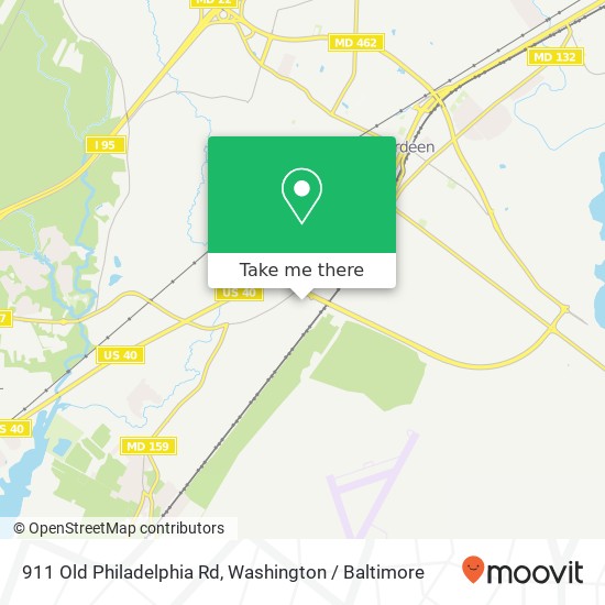Mapa de 911 Old Philadelphia Rd, Aberdeen, MD 21001