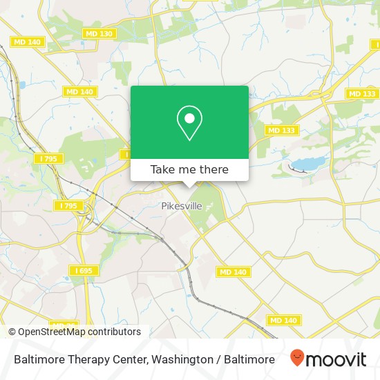 Mapa de Baltimore Therapy Center, 103 Old Court Rd