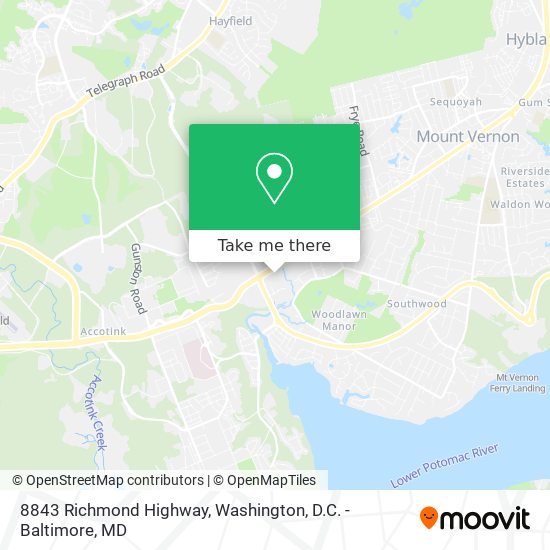 8843 Richmond Highway map