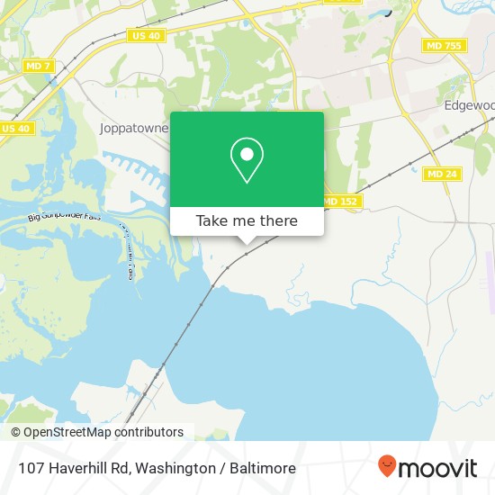 Mapa de 107 Haverhill Rd, Joppa, MD 21085