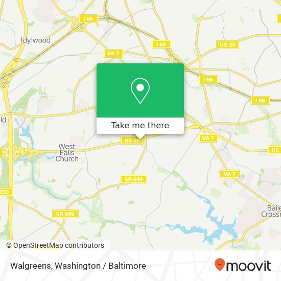 Mapa de Walgreens, 6715 Arlington Blvd