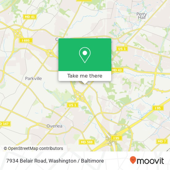 7934 Belair Road, 7934 Belair Rd, Nottingham, MD 21236, USA map