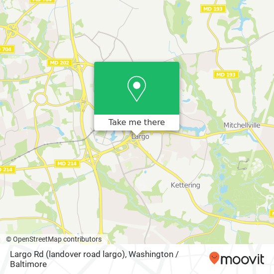 Mapa de Largo Rd (landover road largo), Upper Marlboro (LARGO), MD 20774