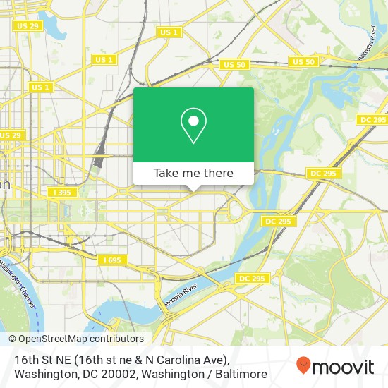 16th St NE (16th st ne & N Carolina Ave), Washington, DC 20002 map