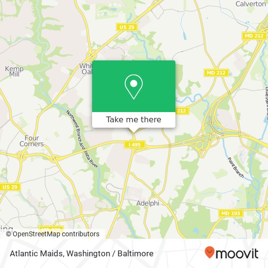 Mapa de Atlantic Maids, 10169 New Hampshire Ave