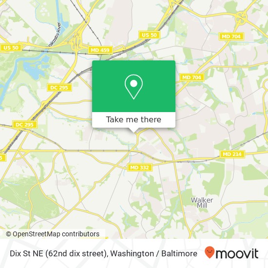 Dix St NE (62nd dix street), Washington, DC 20019 map