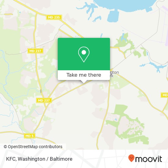 KFC, 21583 Great Mills Rd map