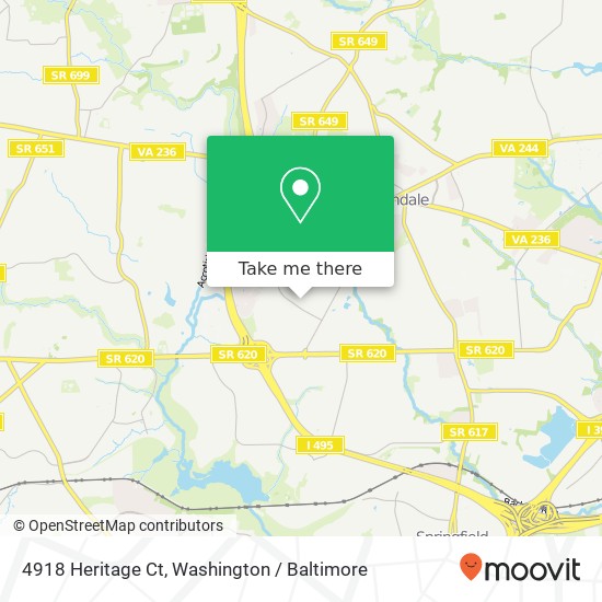 4918 Heritage Ct, Annandale, VA 22003 map