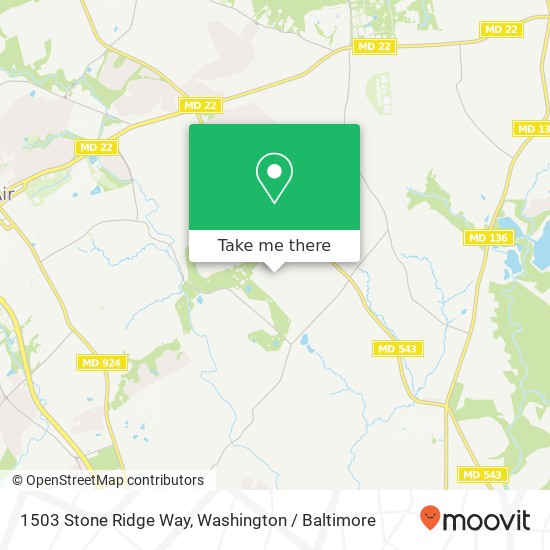 1503 Stone Ridge Way, Bel Air, MD 21015 map