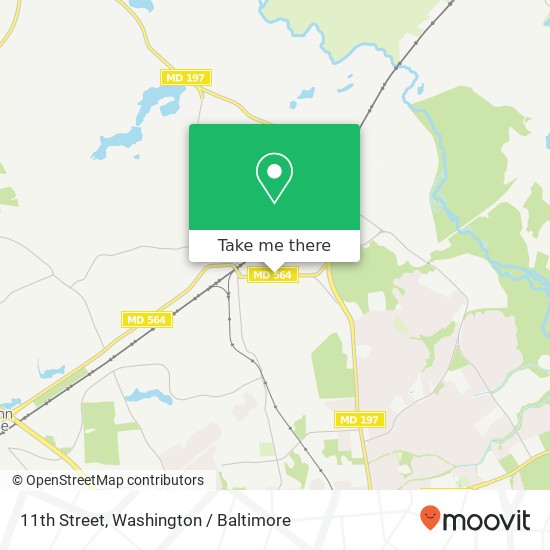 Mapa de 11th Street, 11th St, Bowie, MD 20715, USA