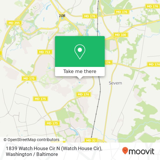 1839 Watch House Cir N (Watch House Cir), Severn, MD 21144 map