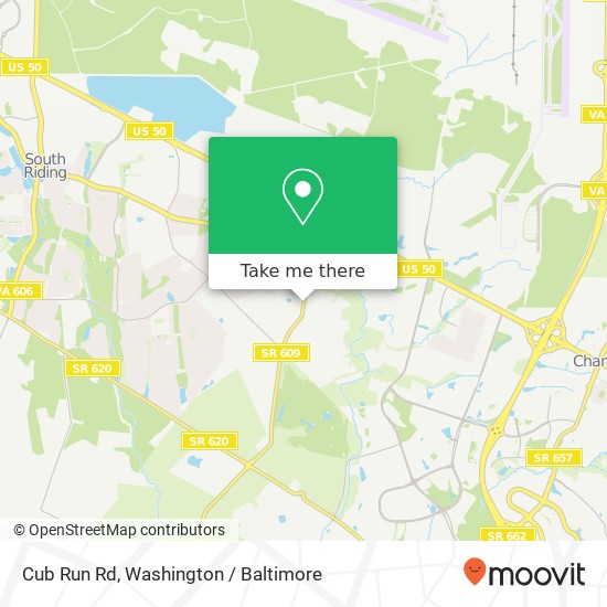 Mapa de Cub Run Rd, Chantilly, VA 20151