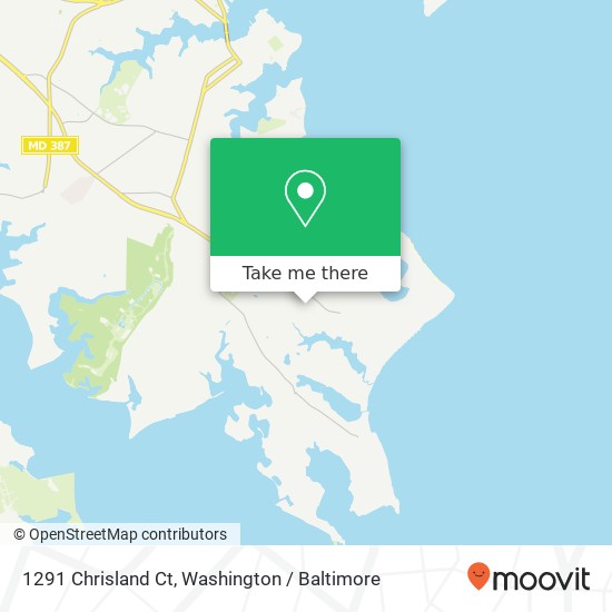 Mapa de 1291 Chrisland Ct, Annapolis, MD 21403