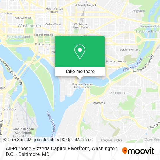 Mapa de All-Purpose Pizzeria Capitol Riverfront