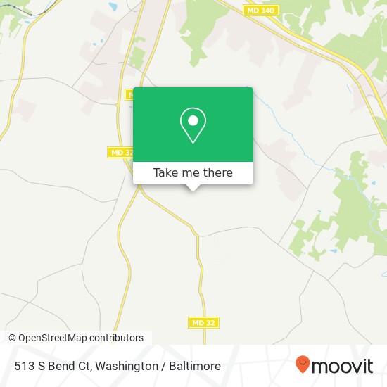 Mapa de 513 S Bend Ct, Westminster, MD 21157