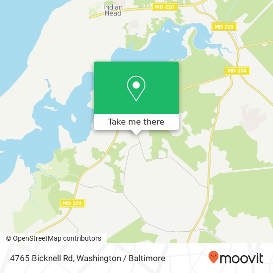 Mapa de 4765 Bicknell Rd, Marbury, MD 20658