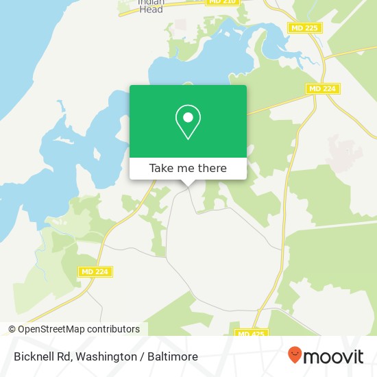 Mapa de Bicknell Rd, Marbury, MD 20658