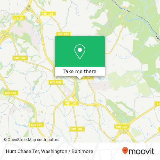 Mapa de Hunt Chase Ter, Ellicott City, MD 21043