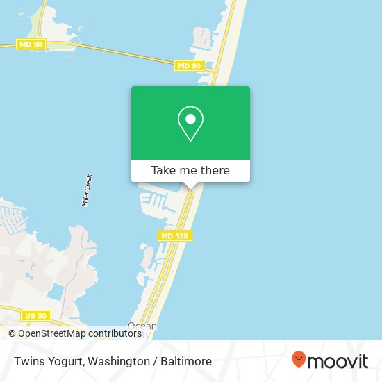 Mapa de Twins Yogurt, 3310 Coastal Hwy