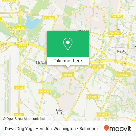 Down Dog Yoga Herndon, 12973 Highland Crossing Dr map