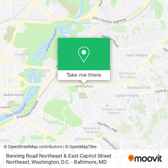 Benning Road Northeast & East Capitol Street Northeast map