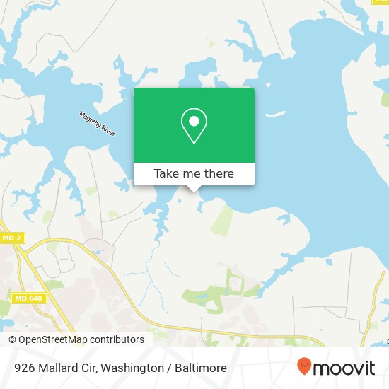 Mapa de 926 Mallard Cir, Arnold, MD 21012