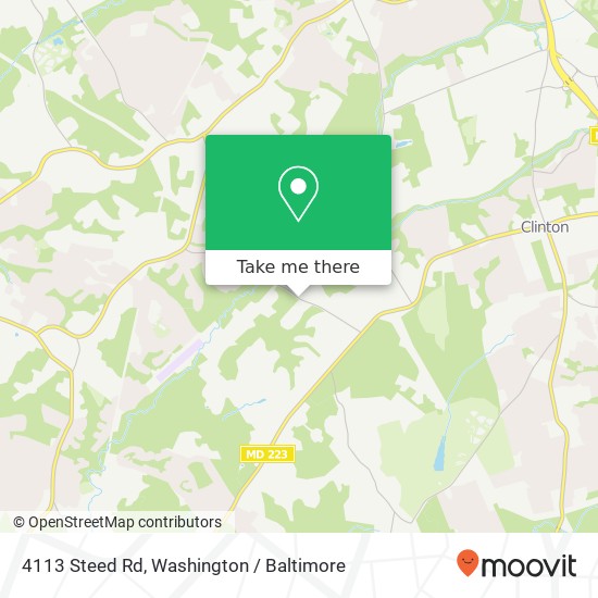 Mapa de 4113 Steed Rd, Clinton, MD 20735