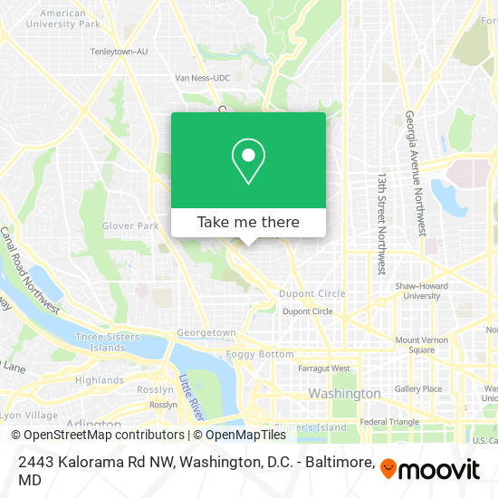 Mapa de 2443 Kalorama Rd NW