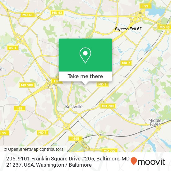 205, 9101 Franklin Square Drive #205, Baltimore, MD 21237, USA map
