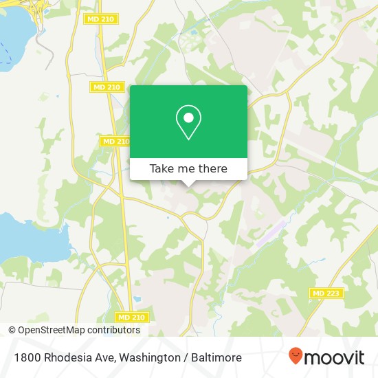 1800 Rhodesia Ave, Fort Washington, MD 20744 map