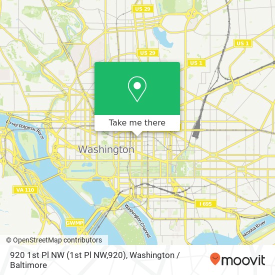 920 1st Pl NW (1st Pl NW,920), Washington, DC 20001 map