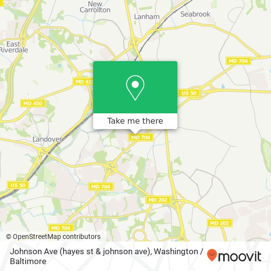 Johnson Ave (hayes st & johnson ave), Glenarden, MD 20706 map