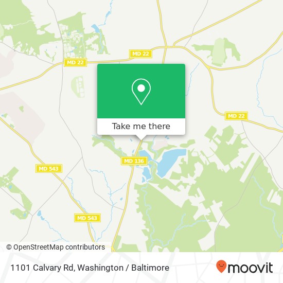 Mapa de 1101 Calvary Rd, Churchville, MD 21028