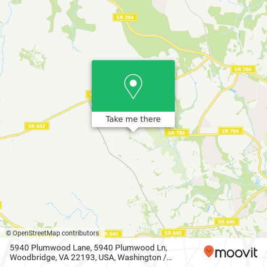 5940 Plumwood Lane, 5940 Plumwood Ln, Woodbridge, VA 22193, USA map