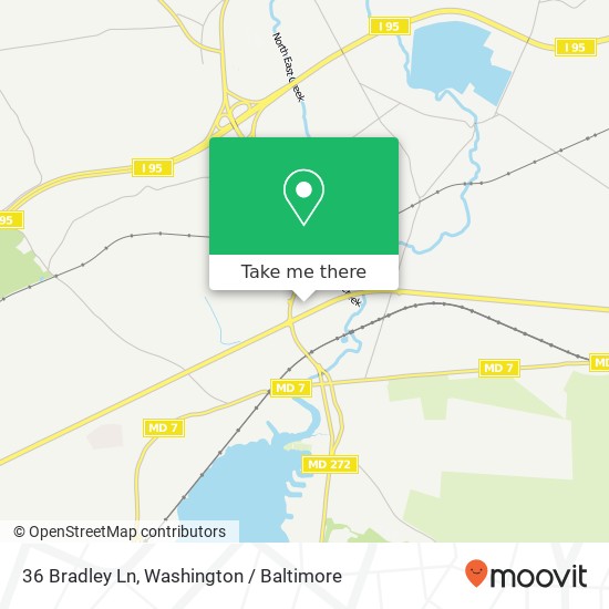 Mapa de 36 Bradley Ln, North East, MD 21901