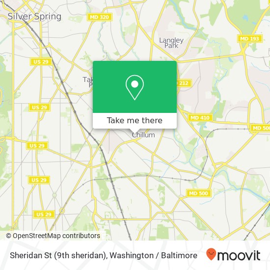 Mapa de Sheridan St (9th sheridan), Hyattsville, MD 20783