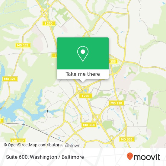 Mapa de Suite 600, 12410 Milestone Center Dr Suite 600, Germantown, MD 20876, USA