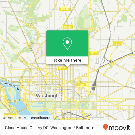 Mapa de Glass House Gallery DC, 1527 9th St NW