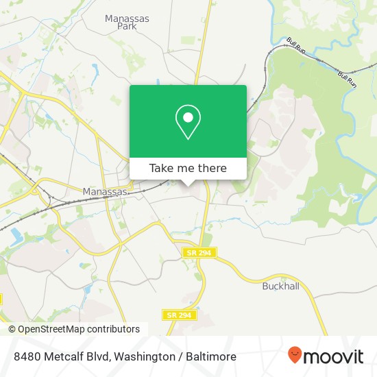 Mapa de 8480 Metcalf Blvd, Manassas, VA 20110