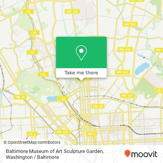 Mapa de Baltimore Museum of Art Sculpture Garden