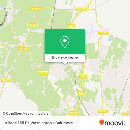 Mapa de Village Mill Dr, Hagerstown, MD 21740