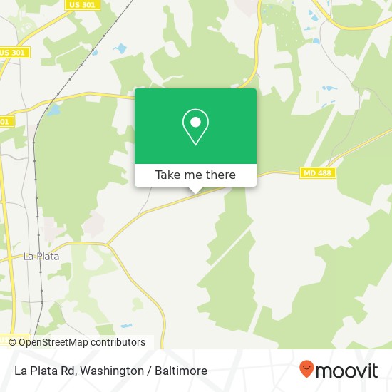 Mapa de La Plata Rd, La Plata, MD 20646