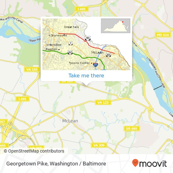 Mapa de Georgetown Pike, McLean, VA 22101