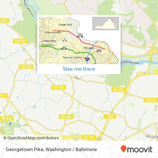Mapa de Georgetown Pike, McLean, VA 22102