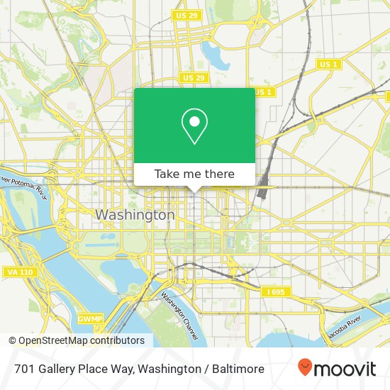 701 Gallery Place Way, 701 Gallery Pl Way, Washington, DC 20001, USA map