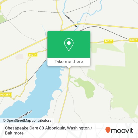 Mapa de Chesapeake Care 80 Algoniquin, 80 Algonquin Rd