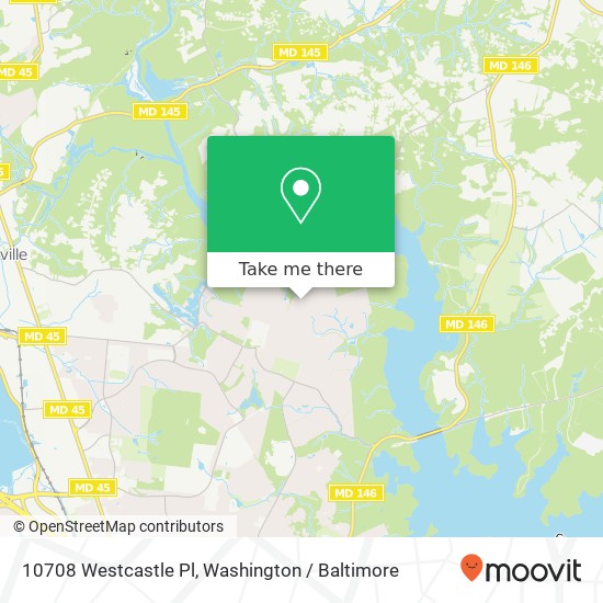 Mapa de 10708 Westcastle Pl, Cockeysville, MD 21030