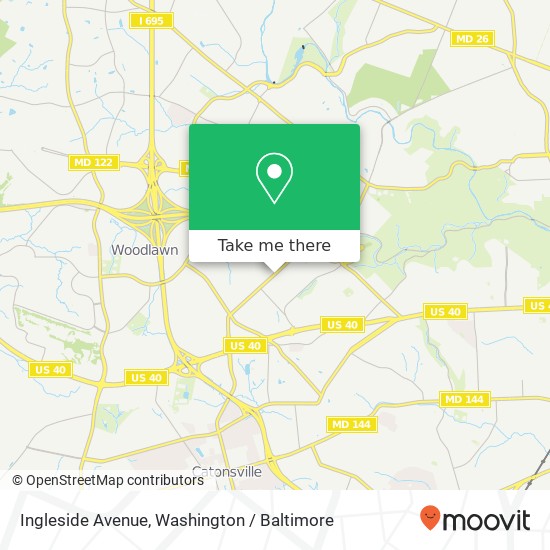 Mapa de Ingleside Avenue, Ingleside Ave, Gwynn Oak, MD 21207, USA