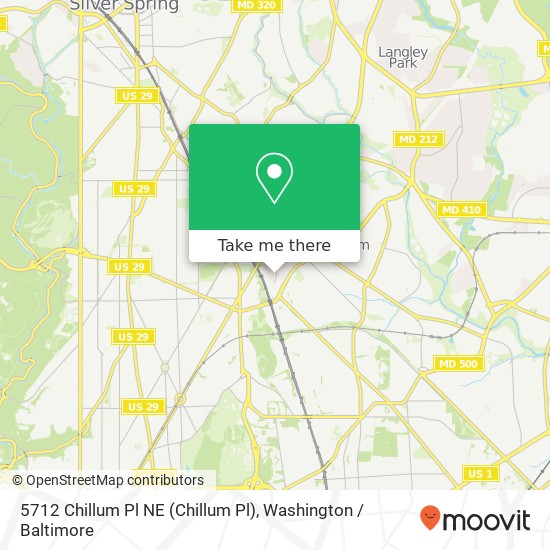 5712 Chillum Pl NE (Chillum Pl), Washington, DC 20011 map