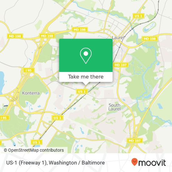 US-1 (Freeway 1), Laurel, MD 20707 map